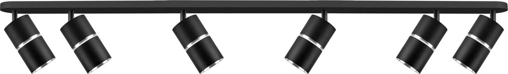 Fali-mennyezeti lámpa. Bamboo 6xGU10 fekete