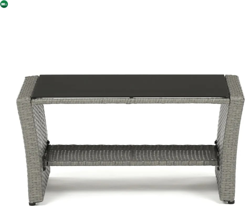 Kerti ülőgarnitúra, polyrattan, szürke, AZS-A1523 GREY