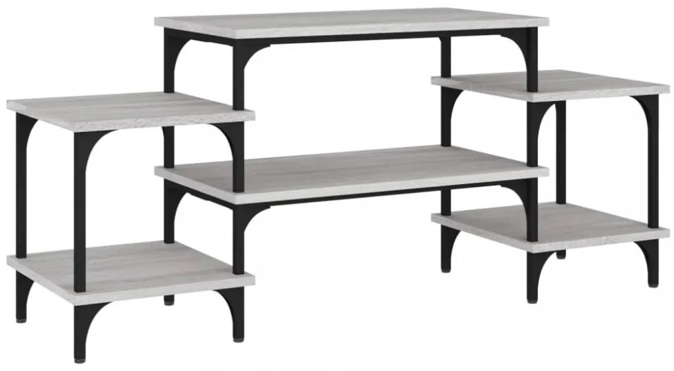 szürke sonoma színű szerelt fa TV-szekrény 117x35x52 cm