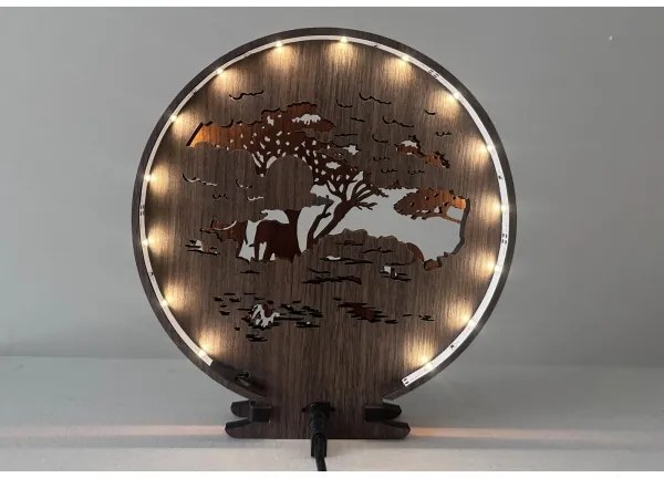 Li-Go 23610/DUB2 - LED dimmelhető asztali dekoráció LED/12W/230V 20x22 cm tölgy