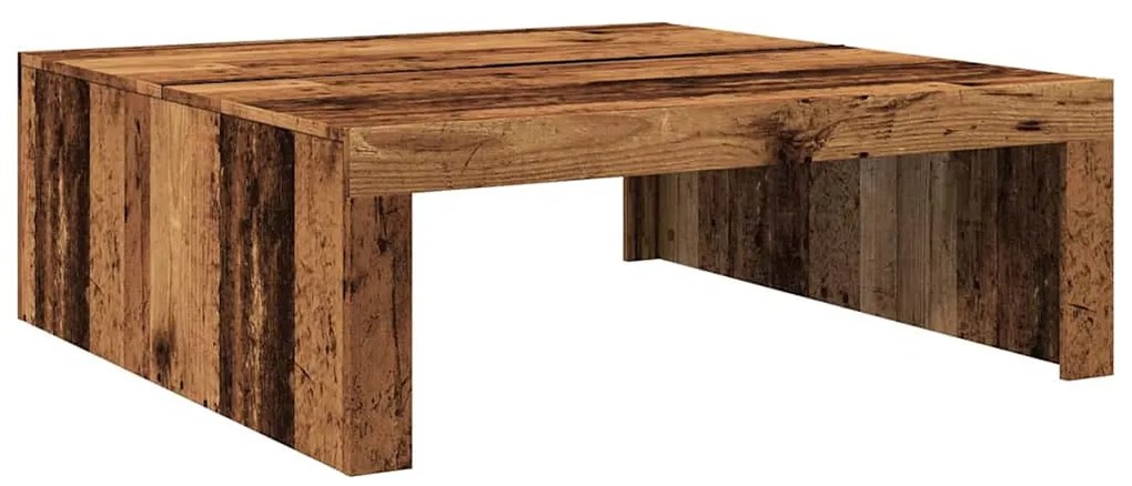 antik fa színű szerelt fa dohányzóasztal 100 x 100 x 35 cm