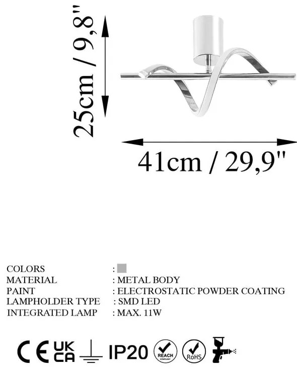 Ezüstszínű LED mennyezeti lámpa ø 7 cm Likma – Opviq lights