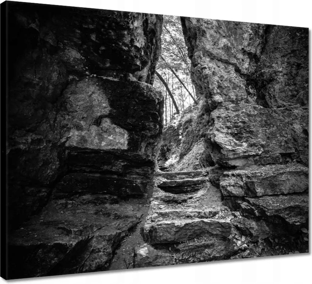 Vászonkép 50x40 Lépcsők Hegyek Sziklák