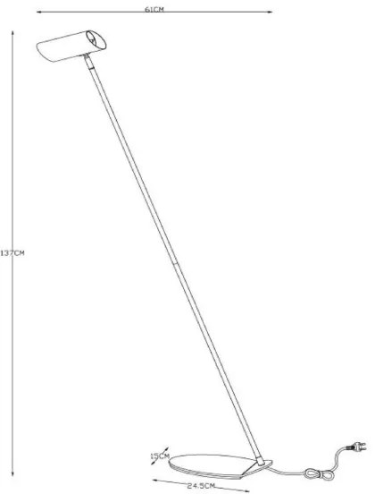 Lucide 19700/01/31 - Állólámpa HESTER 1xGU10/7W/230V