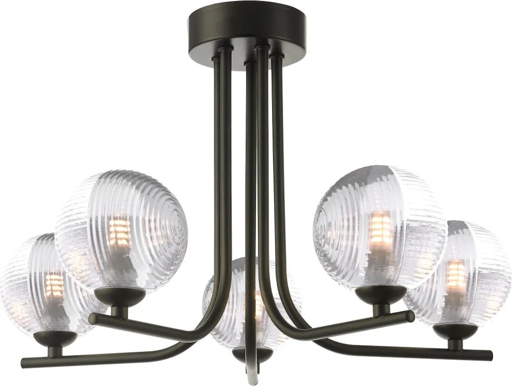 Dar Lighting modern mennyezeti lámpa cradle matt fekete darcra5422-18