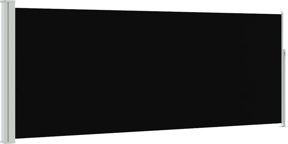 vidaXL fekete behúzható oldalsó napellenző 120 x 300 cm