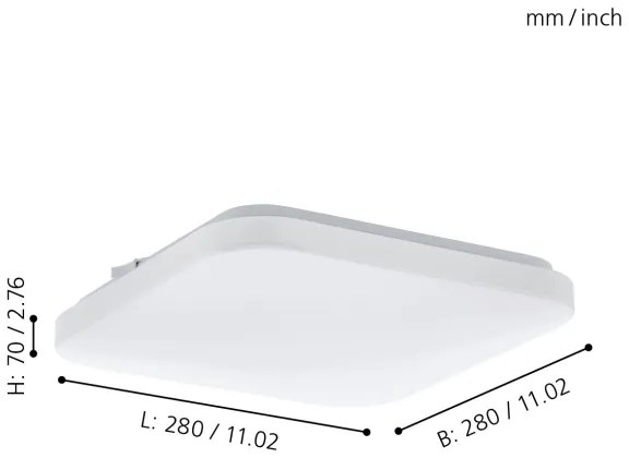 Eglo 97874 - LED Mennyezeti lámpa FRANIA LED/11,5W/230V
