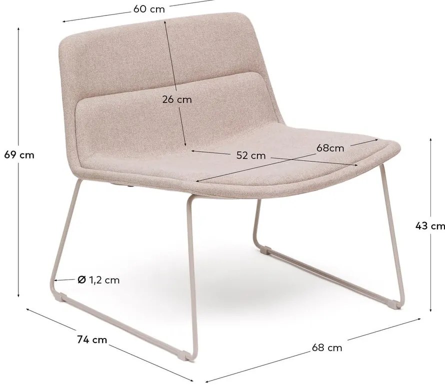 Bézs fotel Zahara – Kave Home