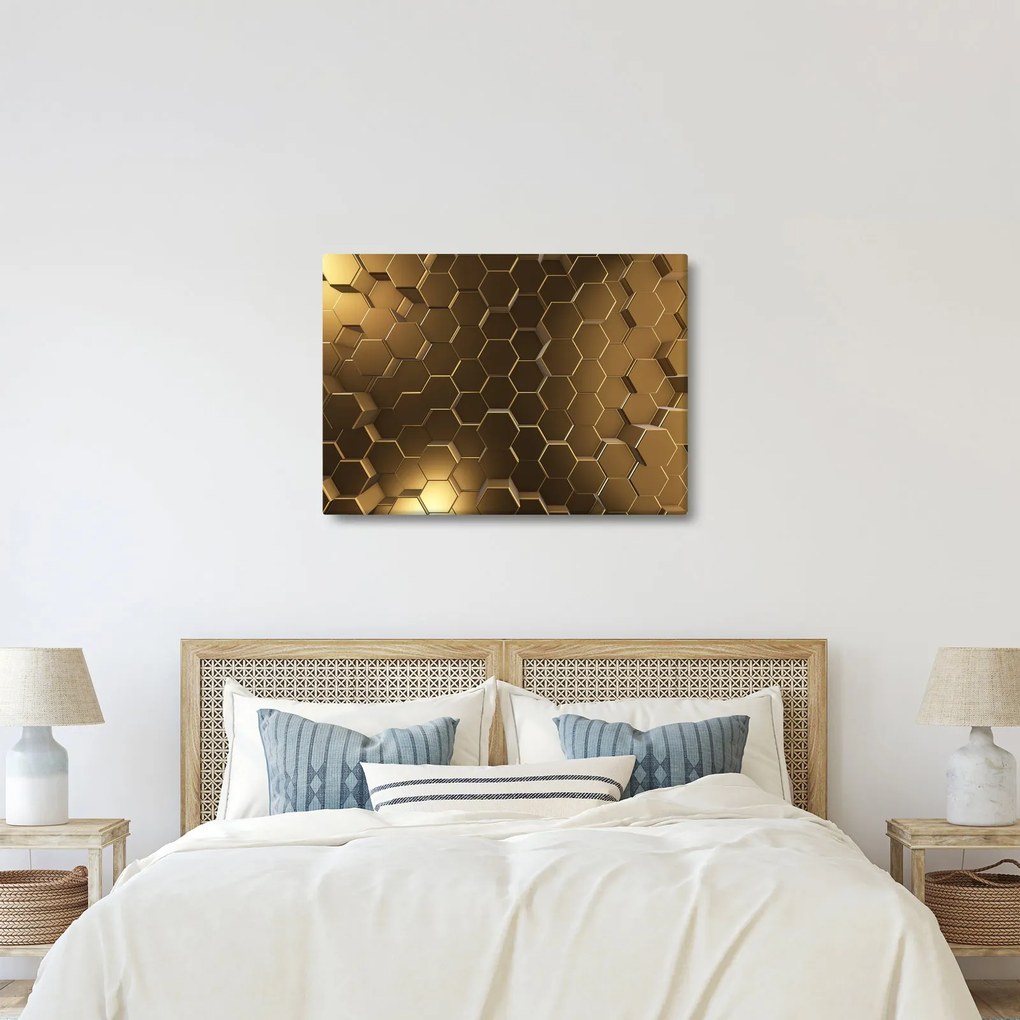 Kép - arany hatszög (70x50 cm)