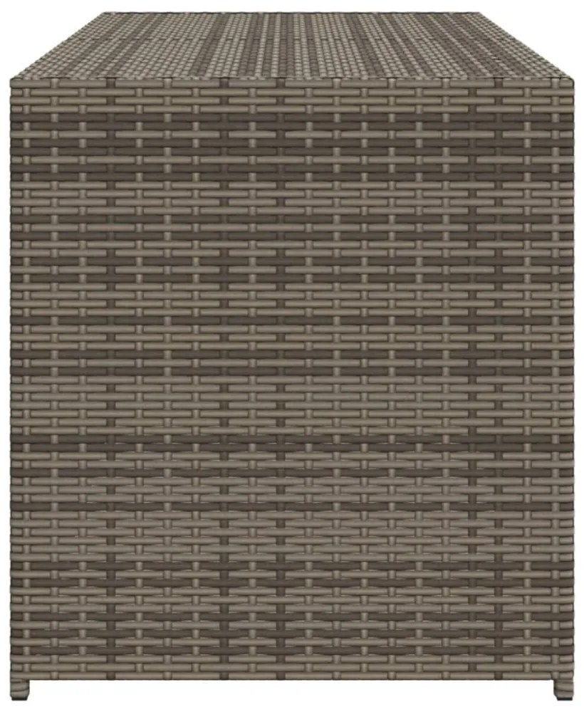 szürke polyrattan kerti tárolóláda 283 L
