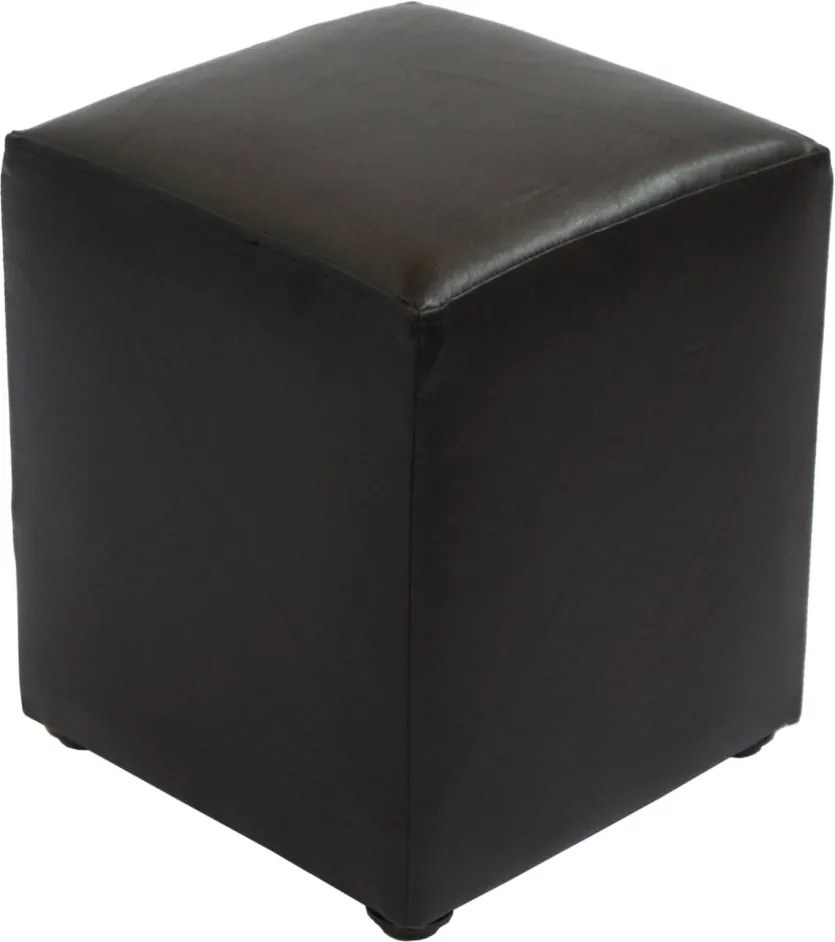 Cube puff - műbőr, wenge - 21835 R
