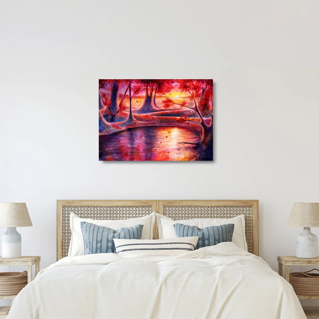 Egy varázslatos erdő képe (üvegen) (70x50 cm)