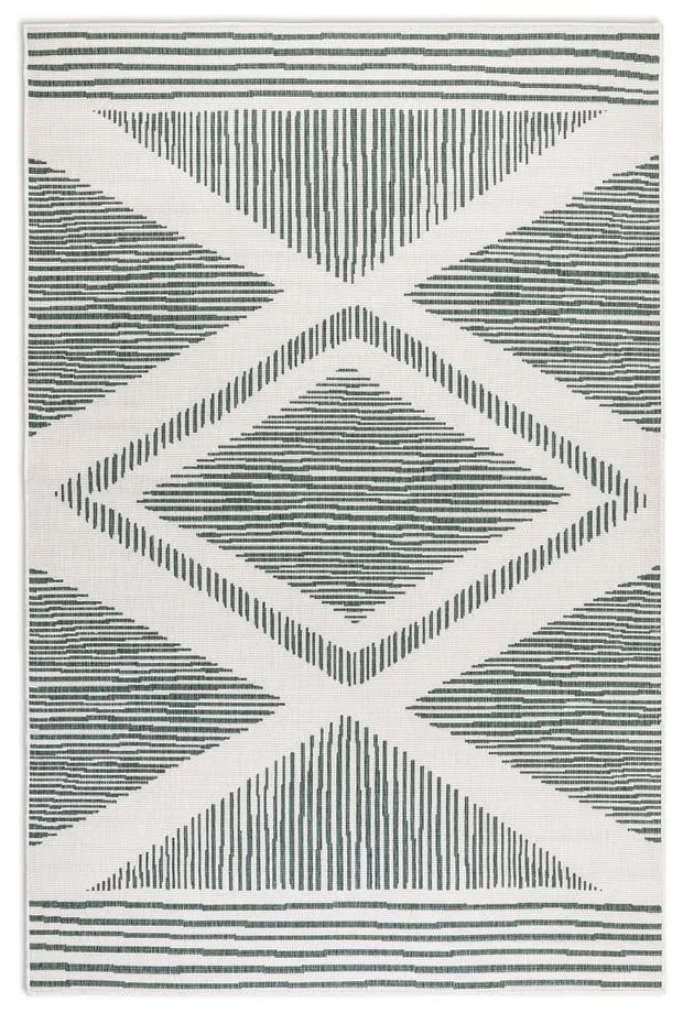 Zöld-krémszínű kültéri szőnyeg 200x290 cm Gemini – Elle Decoration