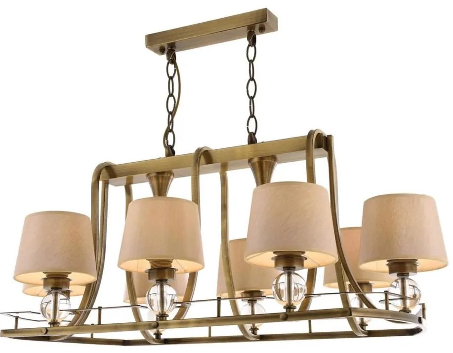 Láncos csillár NARA 6xE27/40W/230V sárgaréz