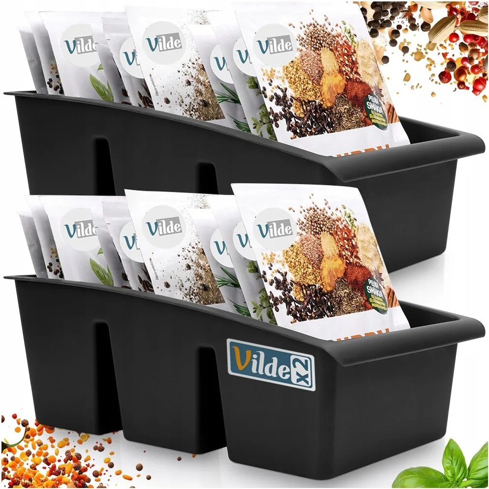 2x Konyhai fűszertartó táska szekrény fiókhoz