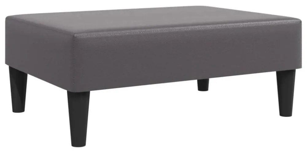 vidaXL szürke műbőr lábzsámoly 77x55x31 cm