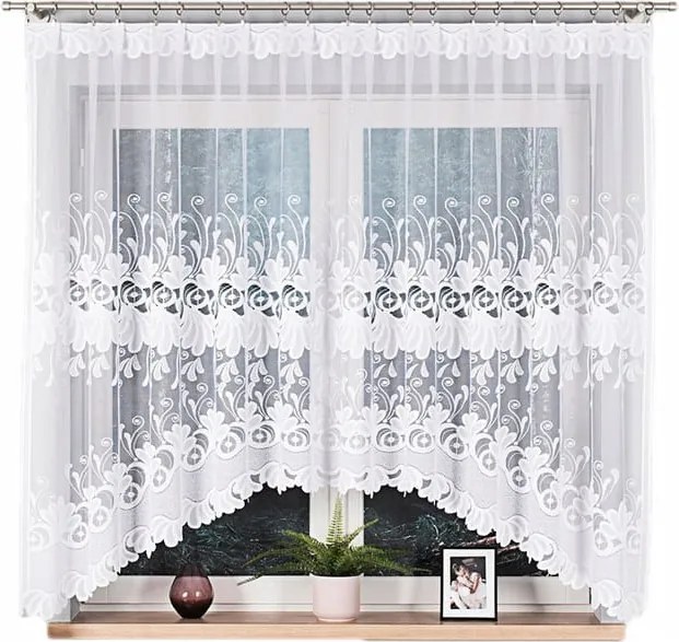 Kasjana kész jacquard függöny 320x160cm fehér