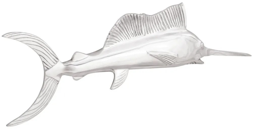 Szobor Ezüst 91 x 8 x 26 cm Alumínium