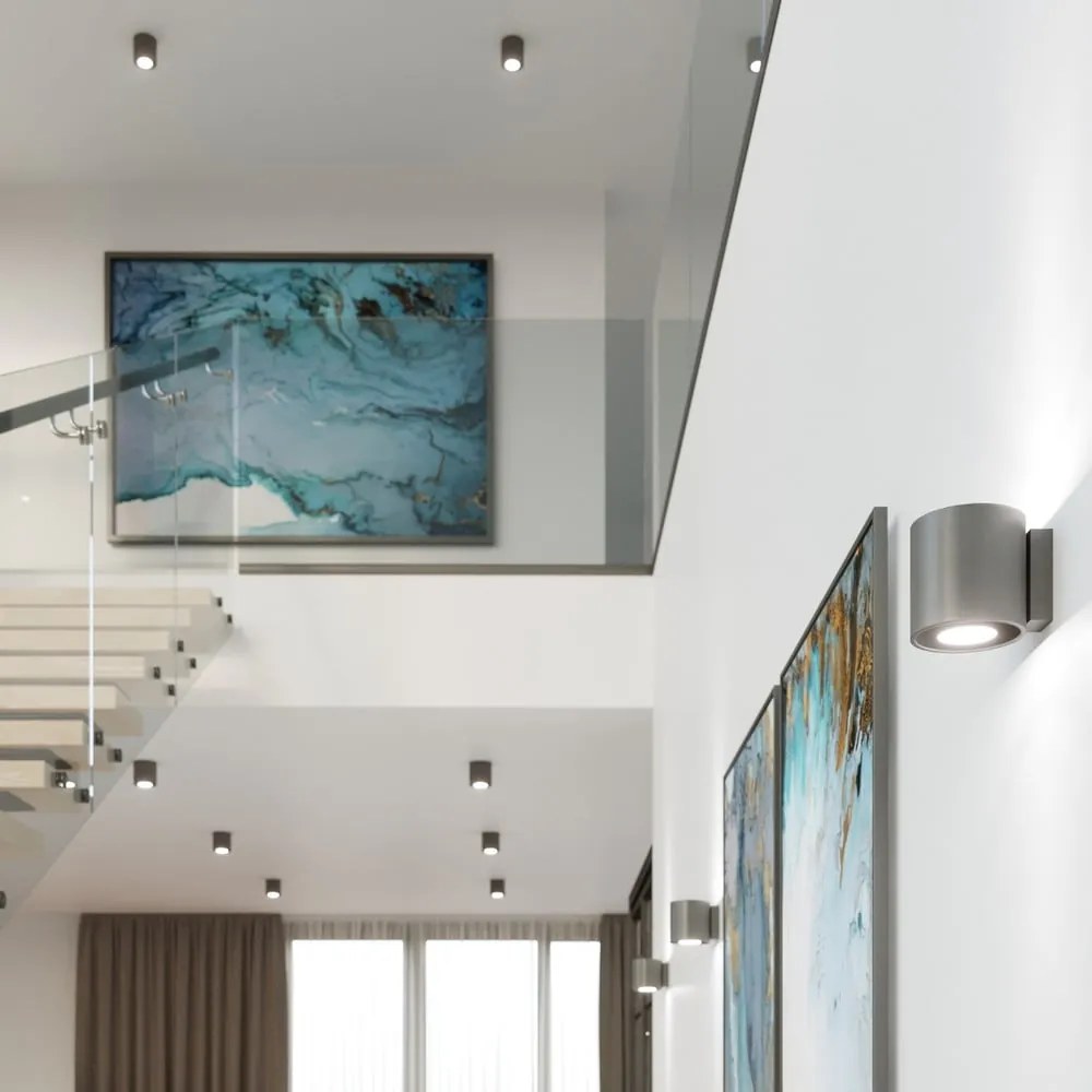 Sötétszürke spotlámpa ø 10 cm Roda – Sollux