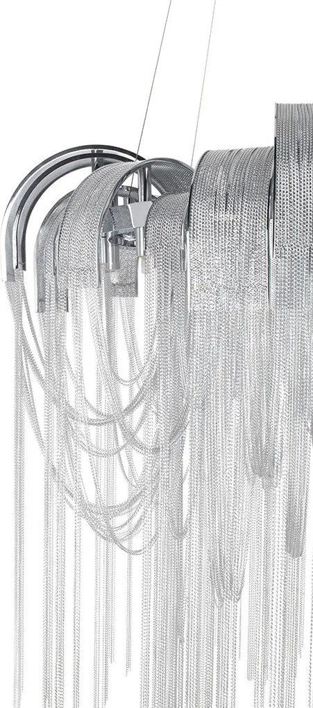 KING HOME 1161S2 CADENA Modern Függesztett Lámpa Ezüst G9 IP20