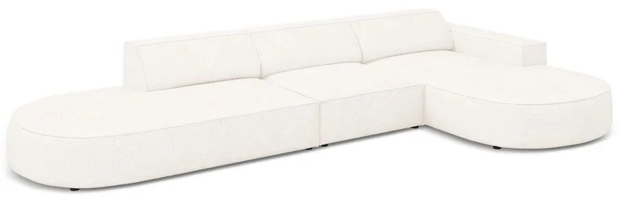 Bézs buklé szövet sarokkanapé (jobb oldali) Jodie – Micadoni Home