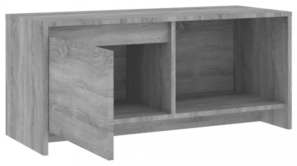 szürke sonoma színű szerelt fa TV-szekrény 90x35x40 cm