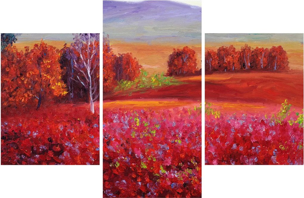 Egy vörös táj képe (90x60 cm)