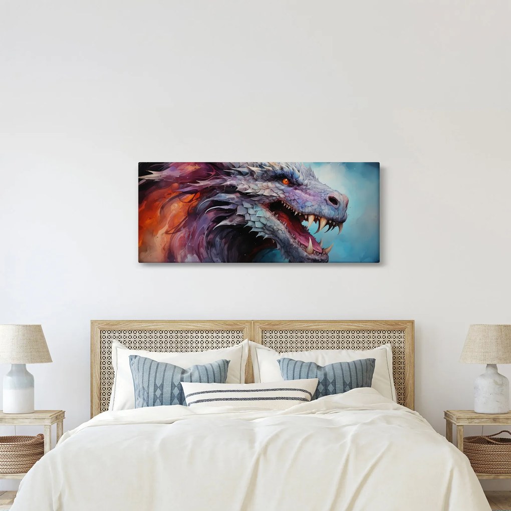Kép - Egy sárkány illusztrációja (120x50 cm)