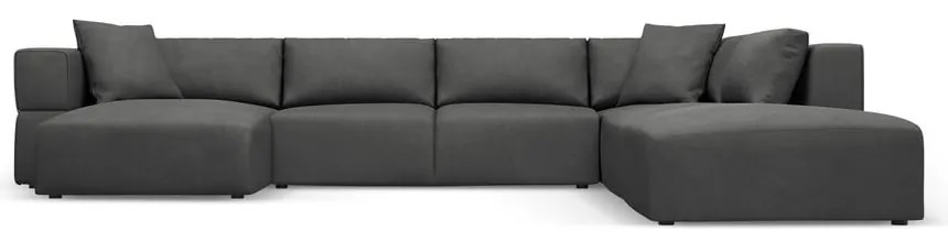 Sötétszürke sarokkanapé (jobb oldali-"U" alakú) Esther – Milo Casa