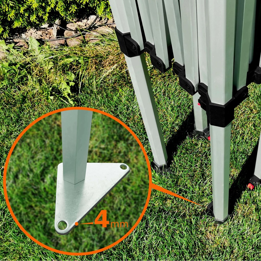 Profi piaci sátor 2x3m ALU EXCLUSIVE (3 oldalfal) - plusz 3 oldalfal - Bézs