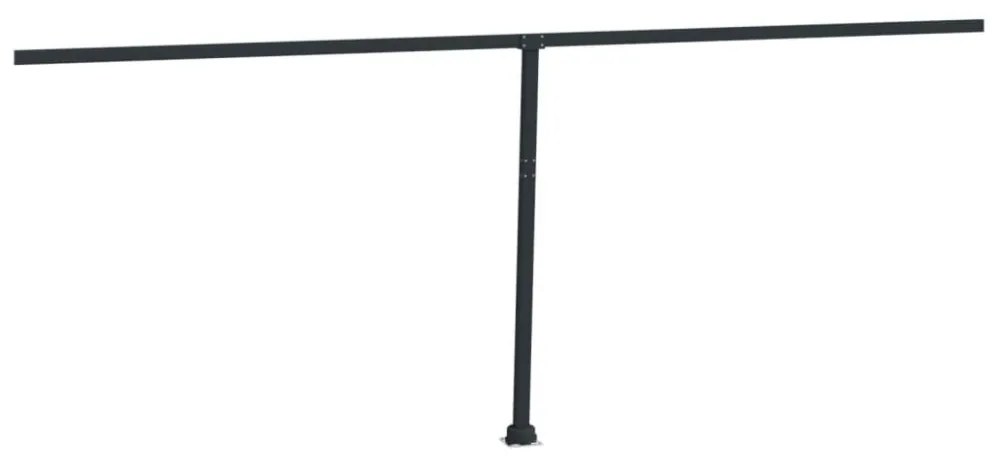 antracitszürke vas napellenző rúd szett 600x245 cm