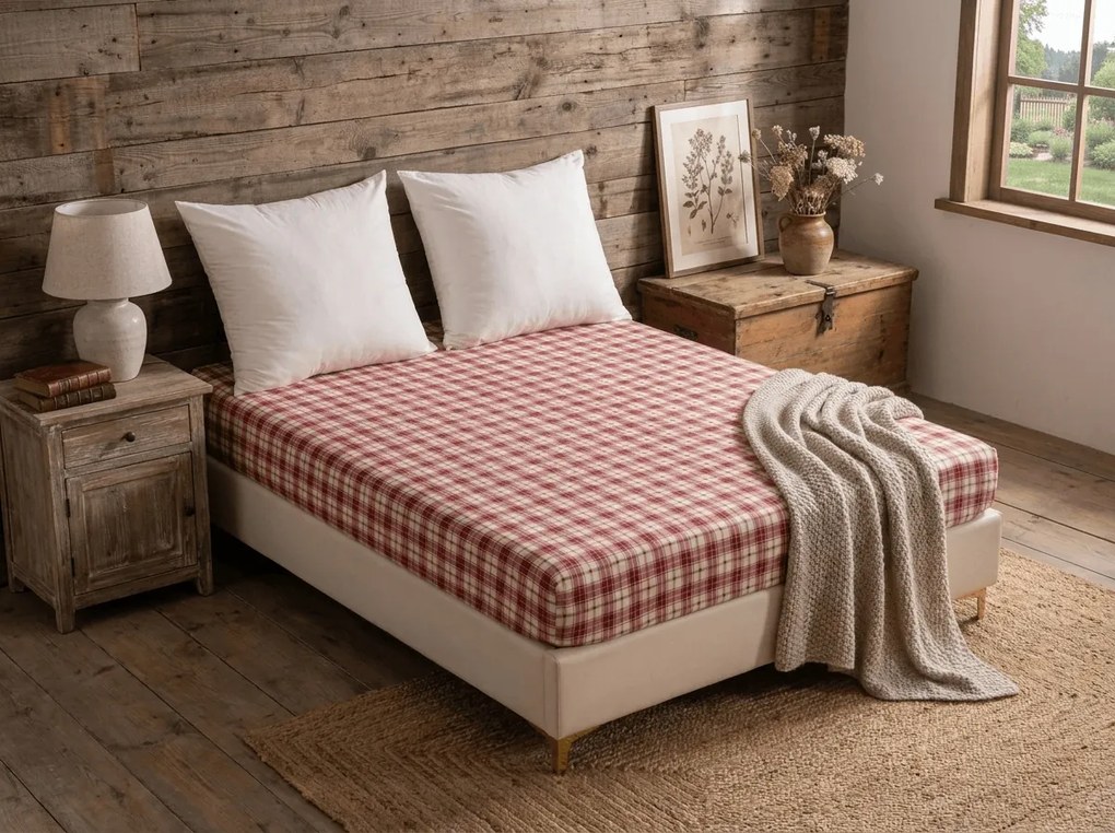 Mikroszálas lepedő TARTAN HEART színes 180x200 cm