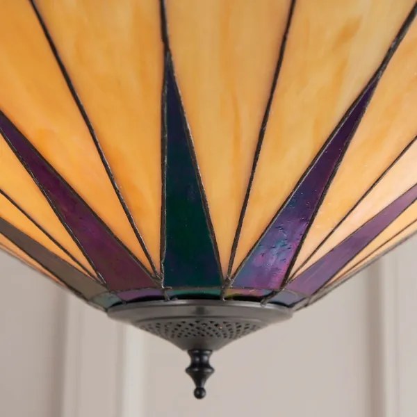 Endon 64043 - Felületre szerelhető Tiffany DARK STAR csillár 3xE27/60W/230V, Ø 49 cm