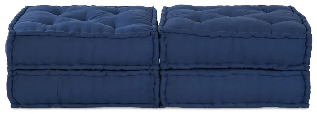 Moduláris Puffok 2 db Indigo Anyagban