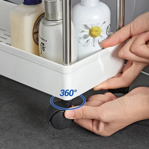 MARGE görgős tárolókocsi, fehér