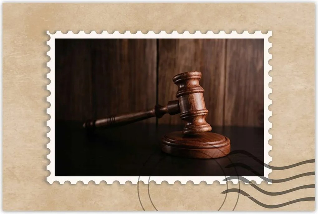 Poszterek 60x40 Fából készült bíró kalapács