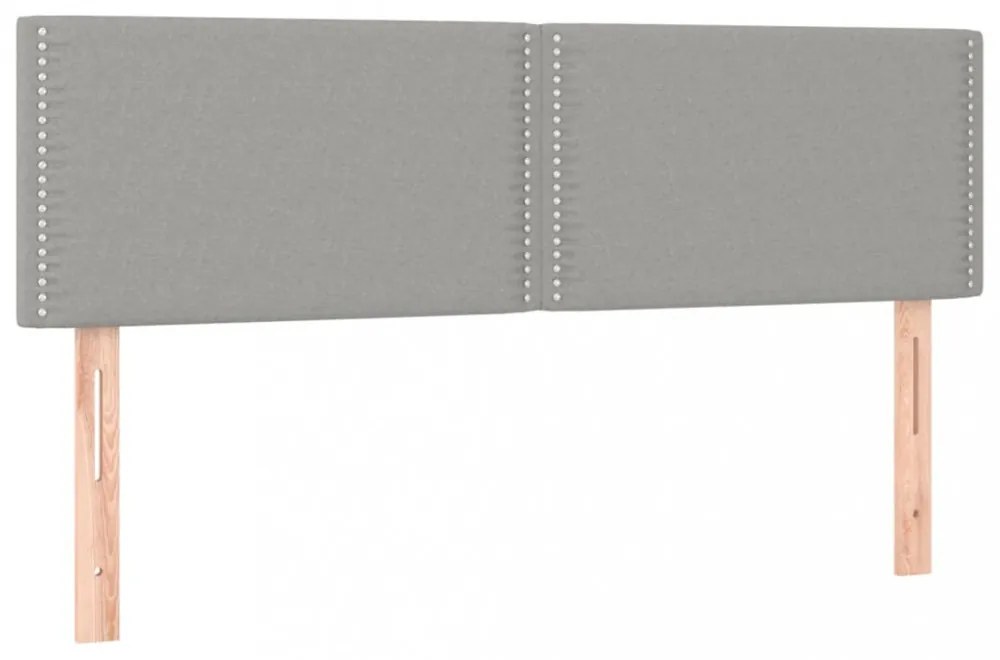 világosszürke szövet LED-es fejtámla 144 x 5 x 78/88 cm