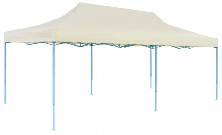 krémszínű összecsukható pavilon 3 x 6 m