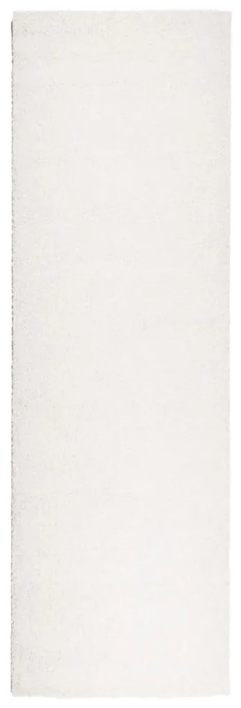 PAMPLONA krémszínű magas szálú bolyhos modern szőnyeg 80x250 cm
