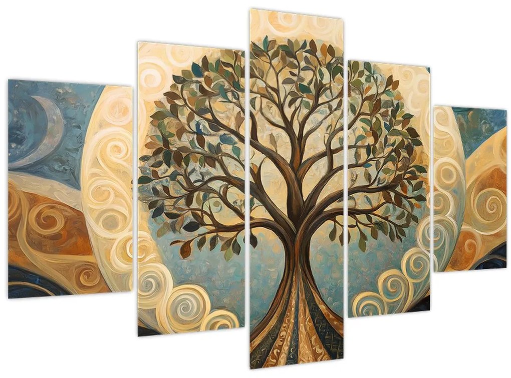 Kép – Életfa és spirálok (150x105 cm)