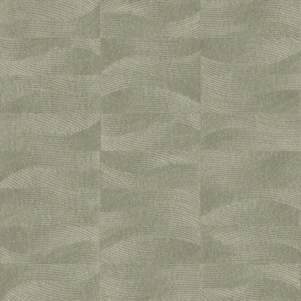 Decoprint Terra Nova Fine Relief zöld geometrikus texturált vlies tapéta – TN29022