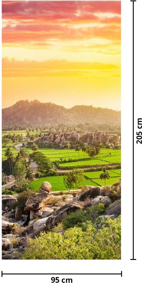 Fotótapéta ajtóra - Hampi, egy völgy Indiában (95x205cm)