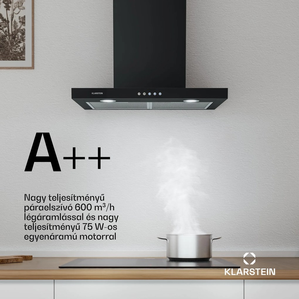 Klarstein Limelight 60, páraelszívó, 60 cm, fali páraelszívó, 600 m³/ó
