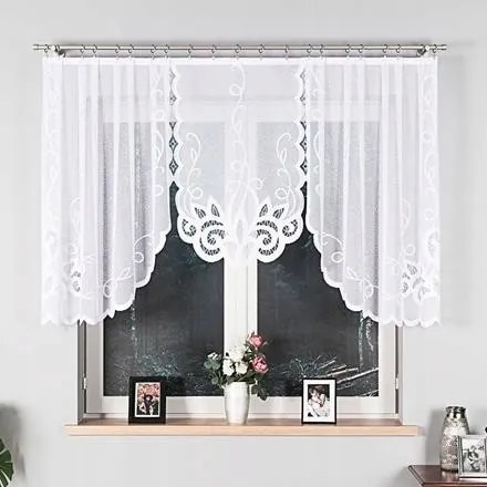 Evelin Kész Függöny Panel Kész Rövid Áttört Konyhaszoba 300X120 CM