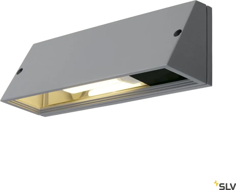 SLV 230034 PEMA Modern Kültéri Fali Lámpa Átlátszó, Szürke E27 IP65