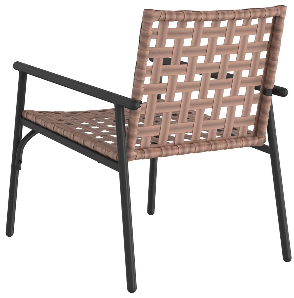 Kerti székek 2 db Fekete 79x56x73,5 cm Poly Rattan