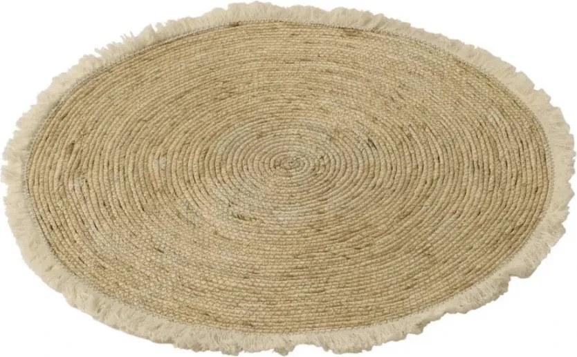 Természetes kerek szőnyeg VELOR ⌀ 70 cm, bézs