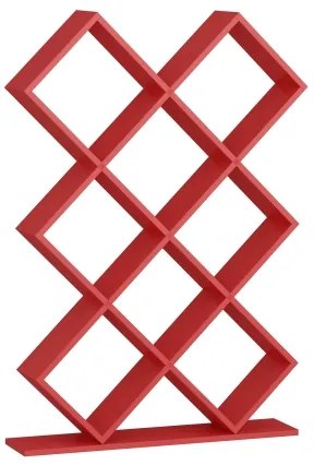 Könyvespolc KUMSAL 129x90 cm piros