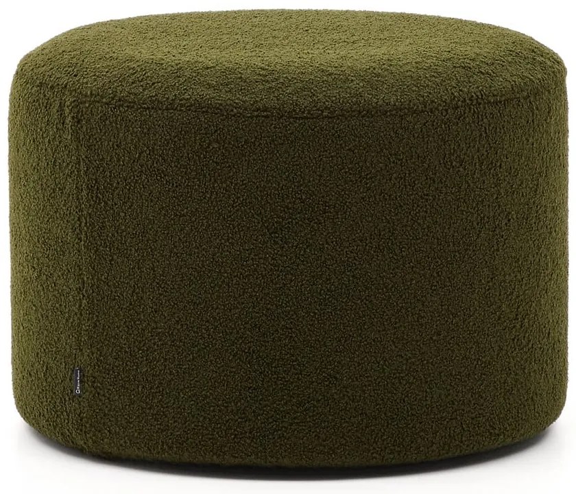 Zöld buklé puff Kaeli – Kave Home