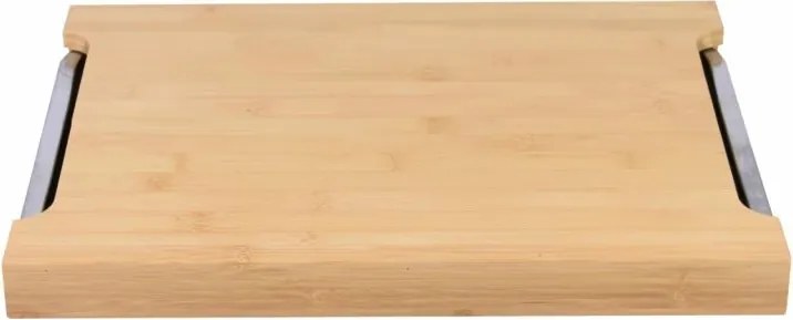 Bambusz vágódeszka alumínium csepptálca 40 x 29 x 3,5 cm
